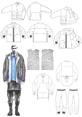 服装设计素材| 10例男装设计手稿时尚潮流第一波